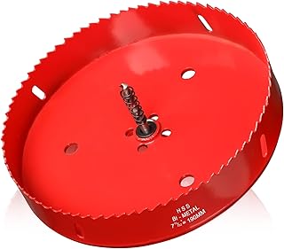 7.5-inch HSS bi-metal hole saw with pilot drill bit