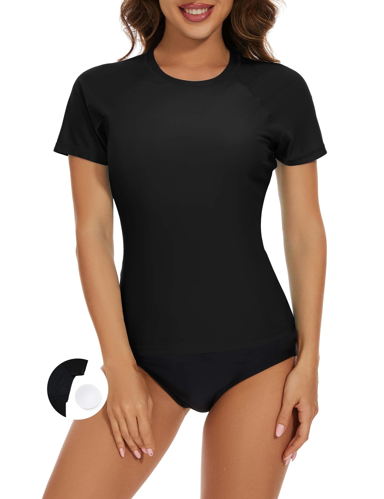 Photo 1 of Bonneuitbebe Women's Rash Guard Swim Top small