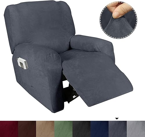 Miniatura 2 de Golden Linens - Juego de 2 fundas de tela de terciopelo elástica en 4 direcciones de ajustefundas, funda de sofá y sofá biplaza, protector de