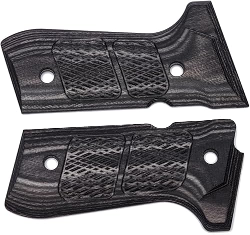 Miniatura 15 de Guuun Empuñadura de madera para Beretta 92/96 de tamaño completo 92FS Grips, panel de mango de pistola compuesto de madera de color A