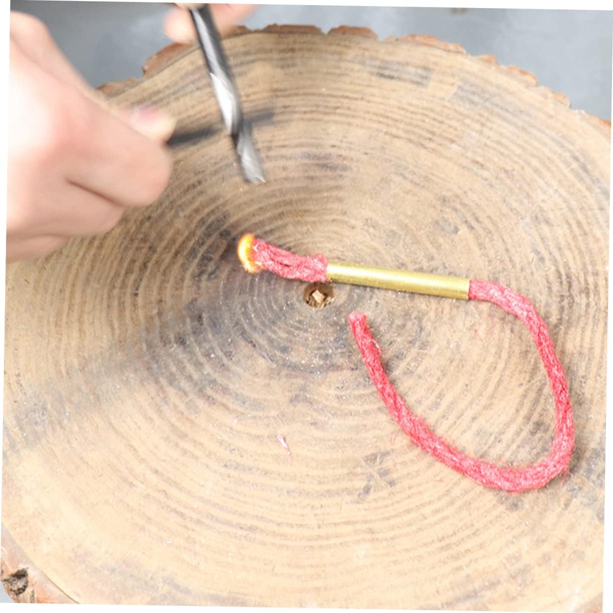 4Pcs Waxed Fire Starter Jute Rope with Sleeves for Outdoor Camping Hiking BBQ Weather Resistant Flame Fire Rope Safe for Easy Use