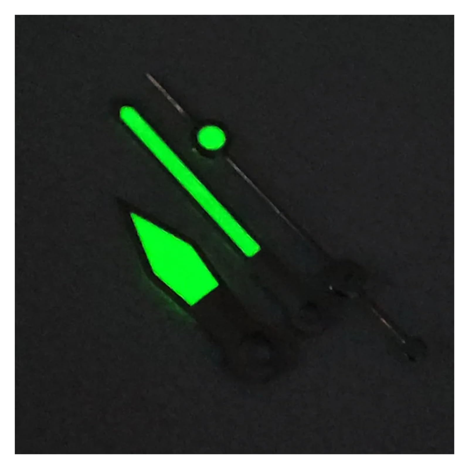 Silbriges C3 grün leuchtendes GMT 4 Zeiger for NH34 Mvt