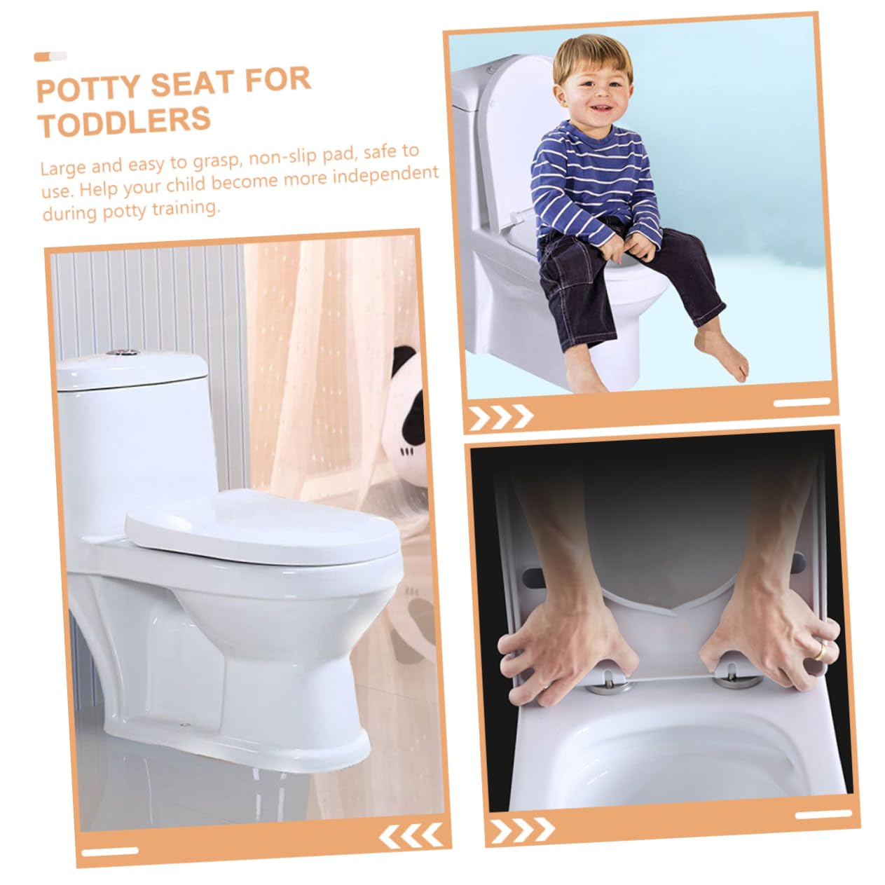 Zerodeko Riduttore Wc per Bambini in Pp Bianco, Sedile da Viaggio Pad Antiscivolo e Struttura Robusta per L’addestramento al Vasino