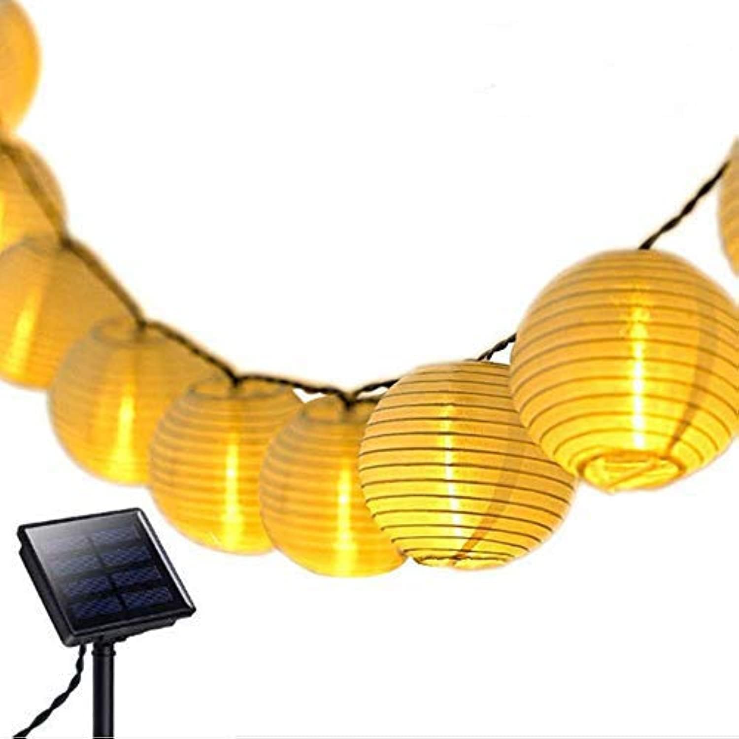 Solar Lanterns,Outdoor Solar Fairy Lights, 6 m, 30 LED lanterns, 2 Modes, IP 65 Waterproof LED Lanterns String Lights for Garden, Yard, Balcony, Wedding, Party Decoration Warm White