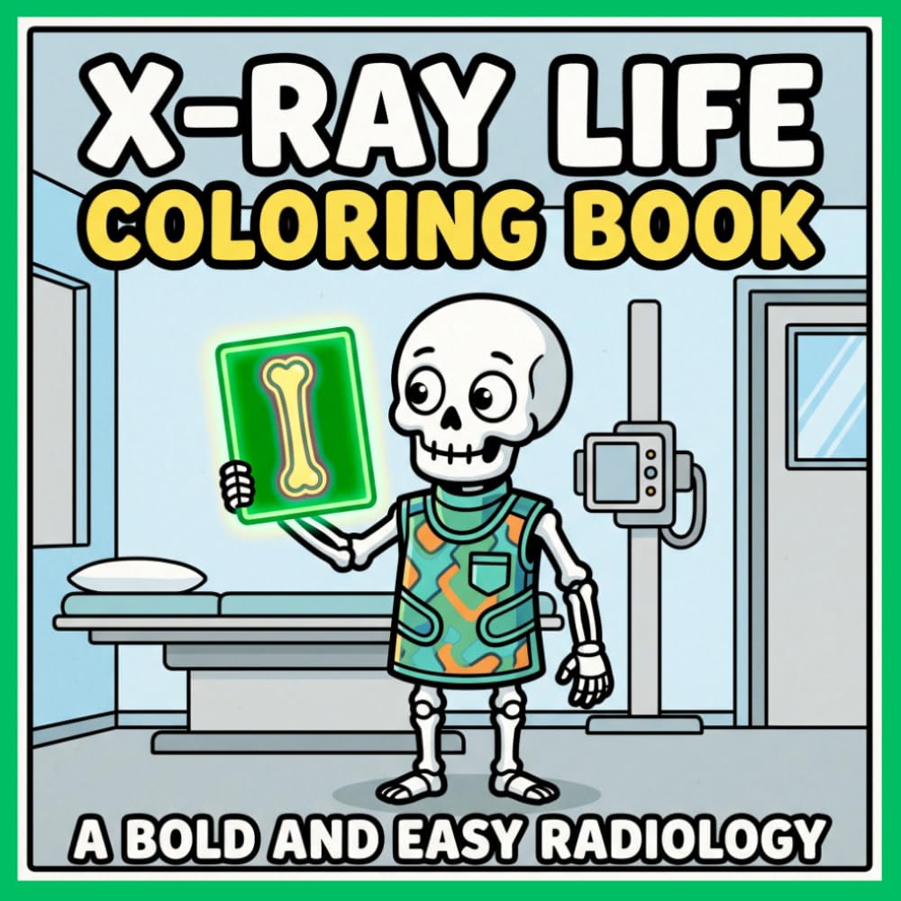X-Ray Life Coloring Book: A Bold and Easy Radiology Technologist Gift