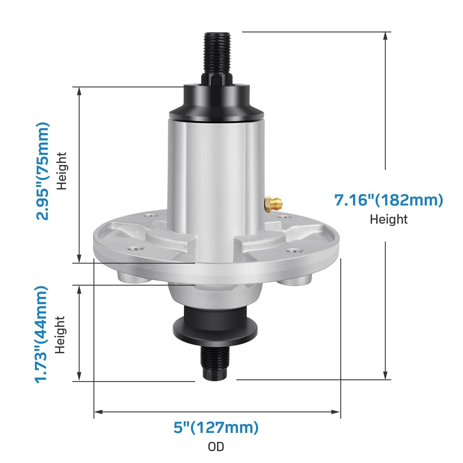 GCCSJ Eje de repuesto para cortacésped GY21098 GY20454 GY20867 GY20962 AUC15811 GY21099 GY20893 GY20592 compatible con John Deere 115 D140 E110 LA115 X12 6 Sabo 9 Cortacésped 2H, paquete de 3