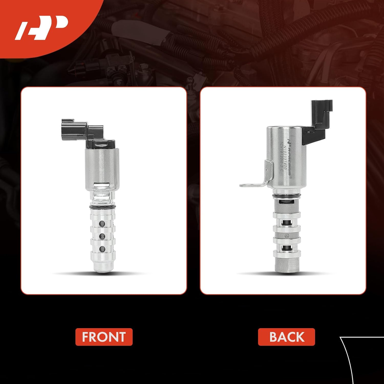 A-Premium 2-PC Engine Variable Valve Timing (VVT) Solenoid Compatible with Nissan Versa 2012-2014 1.6L, Versa Note 2014 1.6L, Replace# 23796ED00B