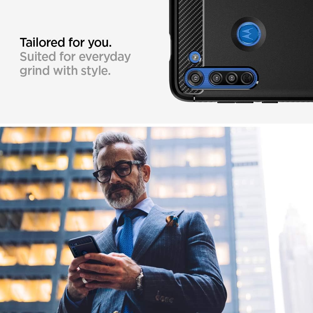 Spigen Rugged Armor Designed for Moto G8 Case (2020) - Matte Black