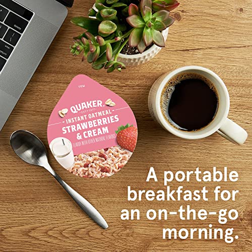 Image of Quaker Express Cups, Strawberry & Cream, 12 Count
