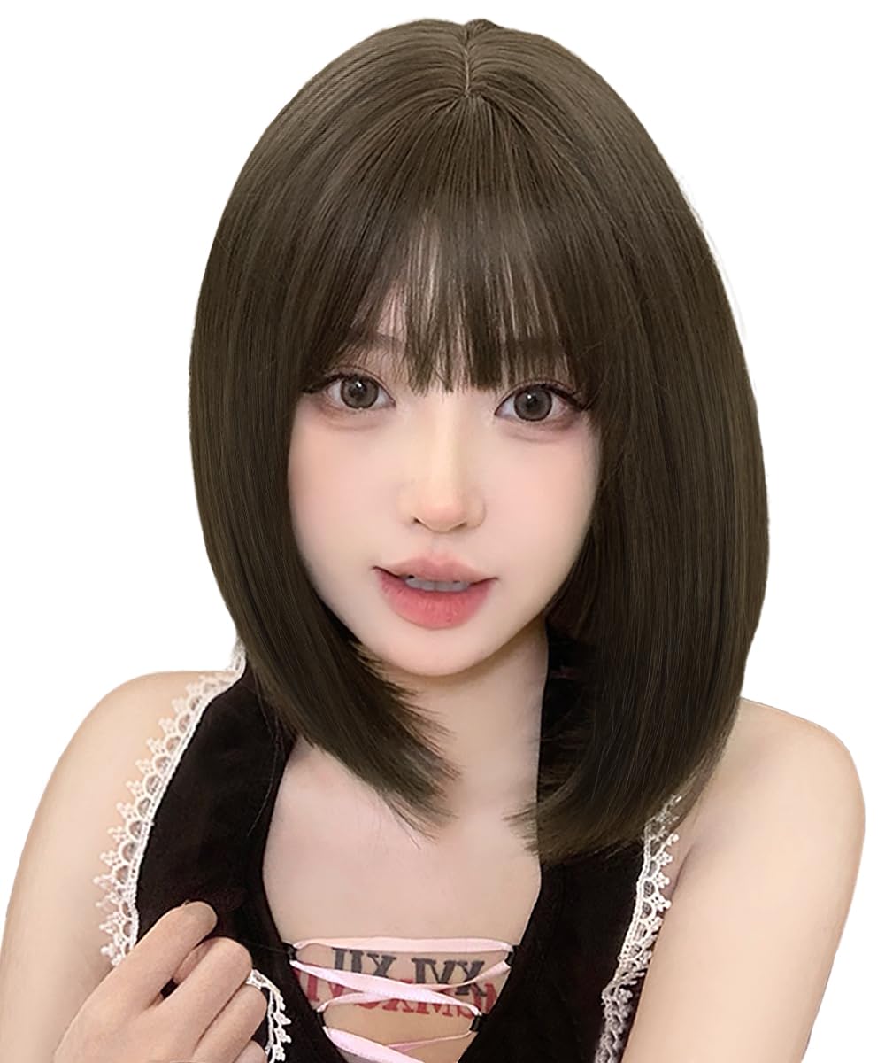 Amazon.co.jp: AISIHAIRウィッグ ボブ 茶色 ブラウン ショートボブ Amazon.co.jp: AISIHAIRウィッグ ボブ 茶色 ブラウン ショートボブ