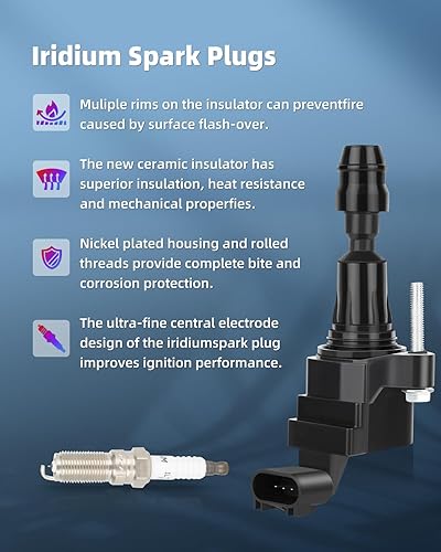 Vista 1294 de ECCPP Bobinas de encendido portátiles de repuesto para automóvil compatibles con Infiniti I30/para Nissan Maxima 3.0L V6 2000-2001 Reemplazo