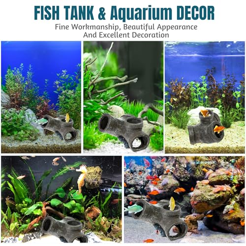 Image of Foodie Puppies Aquarium Resin Decor Thematic Ornaments Sewer Tube - 19 Cm, Unique Hideaway Natural Looking Landscape for Fish Tank Accessories, Pond and Turtle House | Freshwater and Saltwater