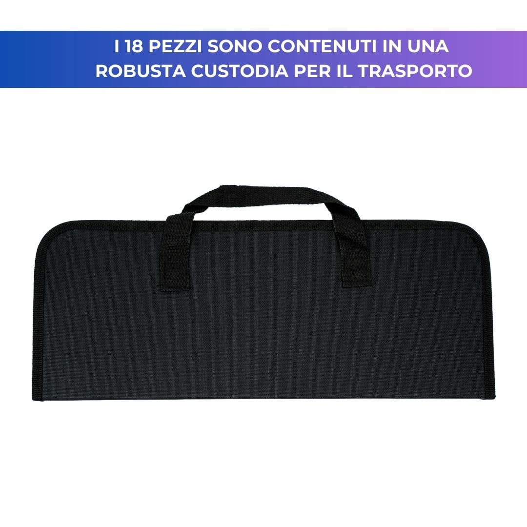 Set Barbecue in Acciaio Inox, Accessori Barbecue 18 Pezzi, Kit Barbecue con Custodia, Utensili Griglia per Barbecue, Idee Regalo Uomo, Perfetto per BBQ e Griglia Barbecue in Muratura