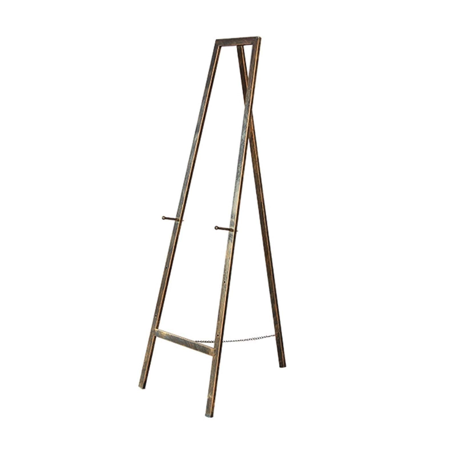HADECOLL Art Drawing Easel,European Wrought Iron Oil Painting Stand,Golden Wedding Welcome Display Holder,Height-Adjustable,B-120Cm