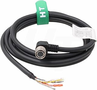HangTon Right Angle Hirose 12 Pin Female to Flying Leads Cable for Sony DXC XC, Basler Aviator Pilot Scout, Allied AVT GigE Camera (3)
