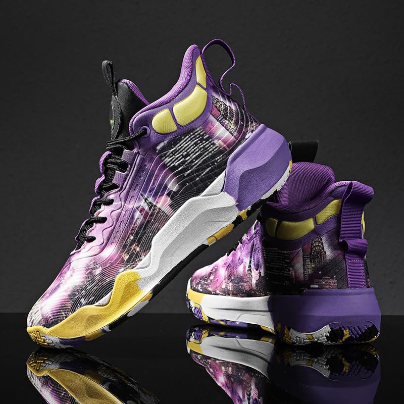 Image of Women Men Basketball Shoes Fashion Running Sneakers Colorful Painting Sport Shoe