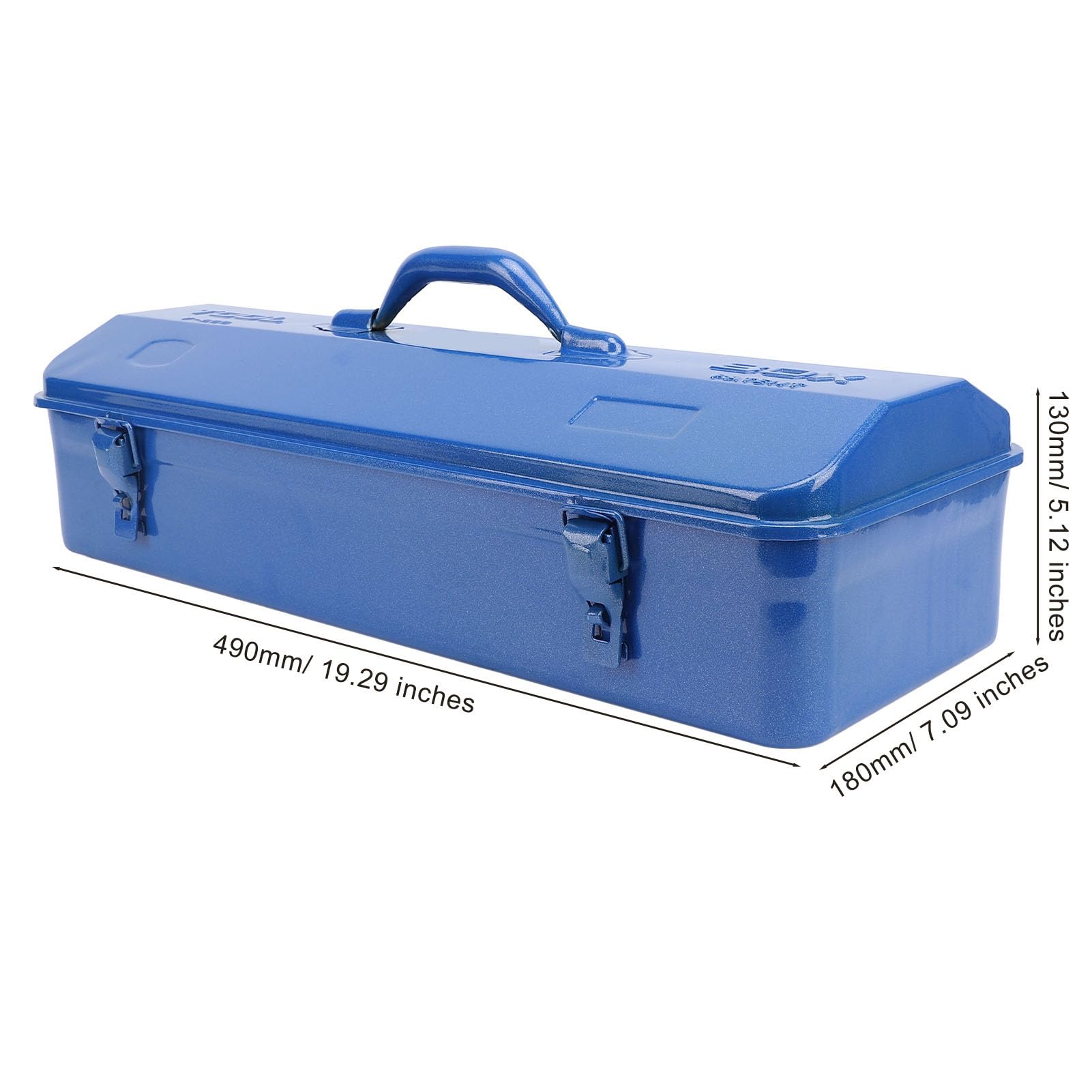 Blue Metal Tool Box Organizer – wytrzymała, przenośna walizka do przechowywania narzędzi do warsztatu, garażu, samochodu i miejsca pracy (Skrzynka narzędziowa 500)