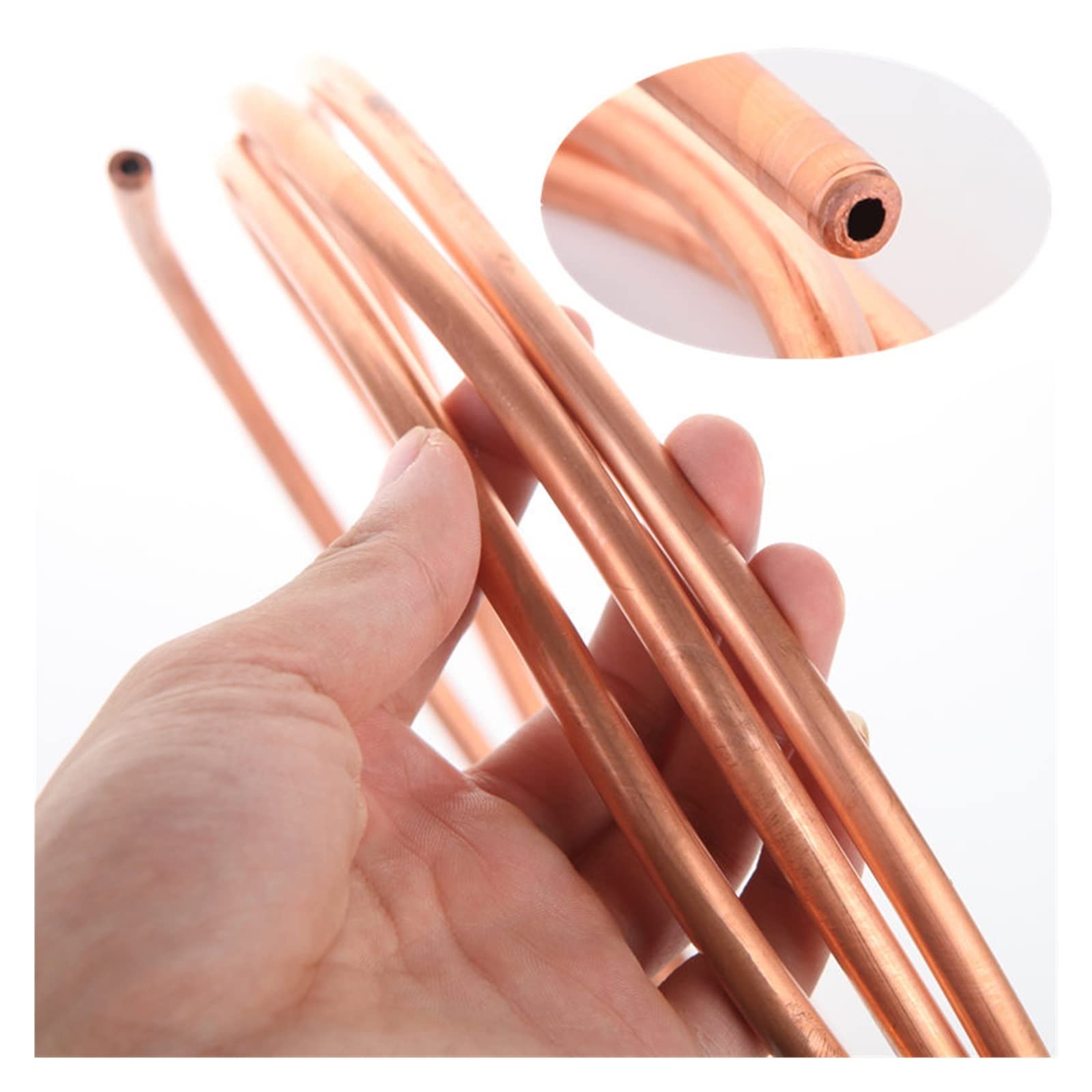 yaoqijie 10M miękka rura miedziana rura 2mm 3mm 4mm 5mm 6m & m do chłodzenia narzędzie hydrauliczne rura miedziana do generatorów kabel szynowy Switchgea lasting (Color : 2mmX0.5mm)