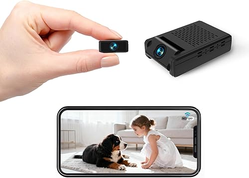 Cámaras ocultas, cámara inalámbrica para niñera, mini cámara con almacenamiento gratuito en la nube, detección de movimiento, grabación WiFifuera de