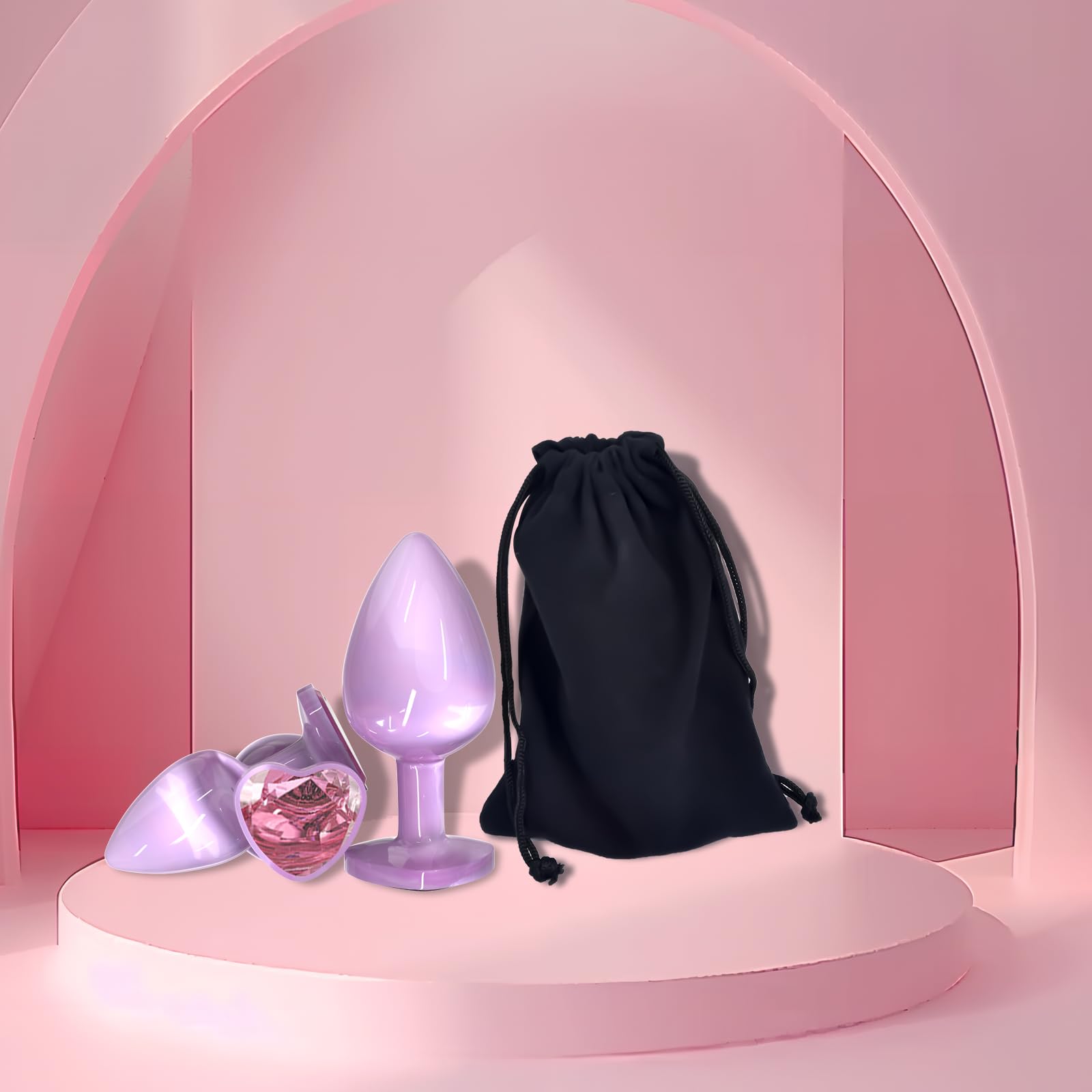 Anal Plugs Small Butt Plug for Beginners,Adult Aanl Toys with Heart-Shaped Jewelry Base,G Spot Sex Toy Anal Sex Adult Toy for Beginner Adult Unisex Women and Men Couple (Small Pink)