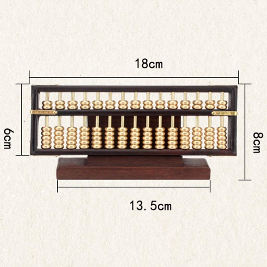 Boulier Standard à Chiffres, boulier en Bois, boulier Perles de cuivre Acajou ébène boulier AC boulier Professionnel décoration de Bureau Paquet Cadeau