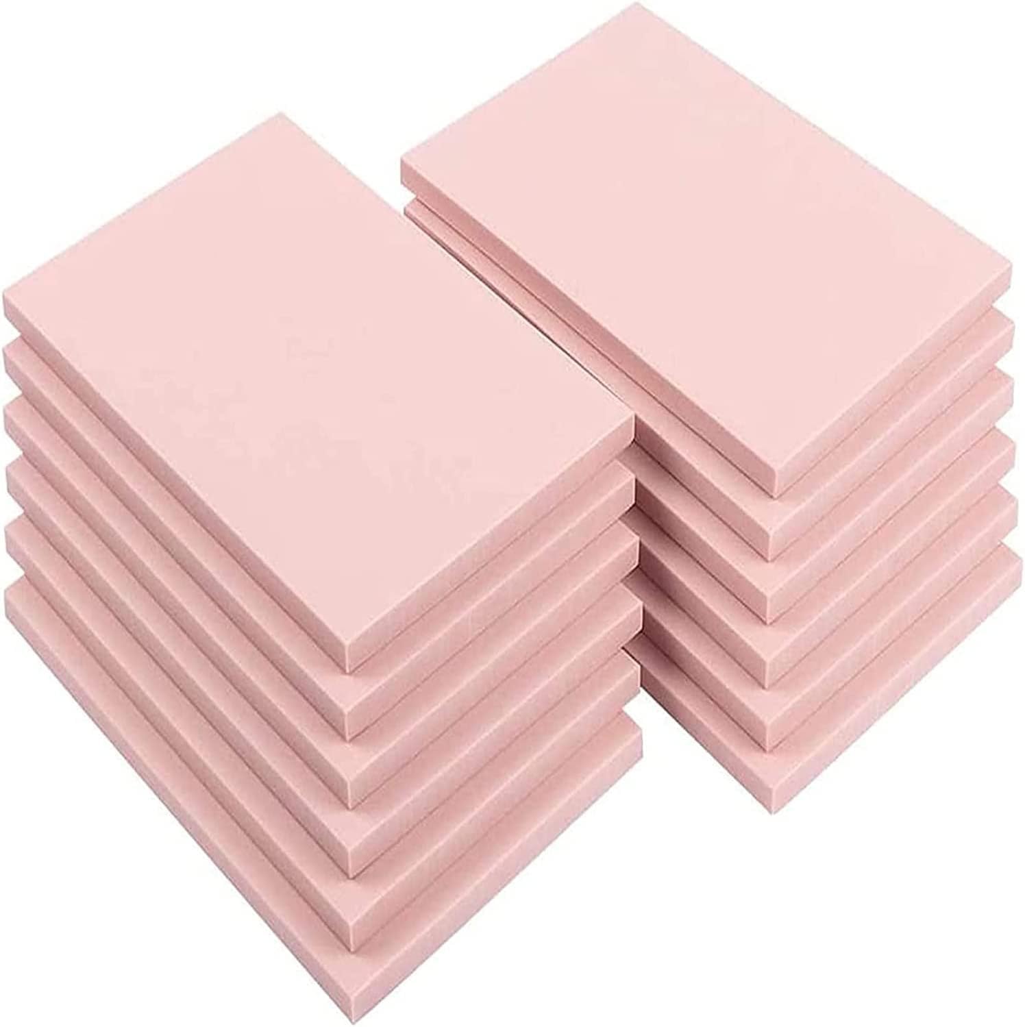 Blocs de gravure pour tampons caoutchouc rose 10x15cm, lot de 12 plaques de gomme de bricolage DIY
