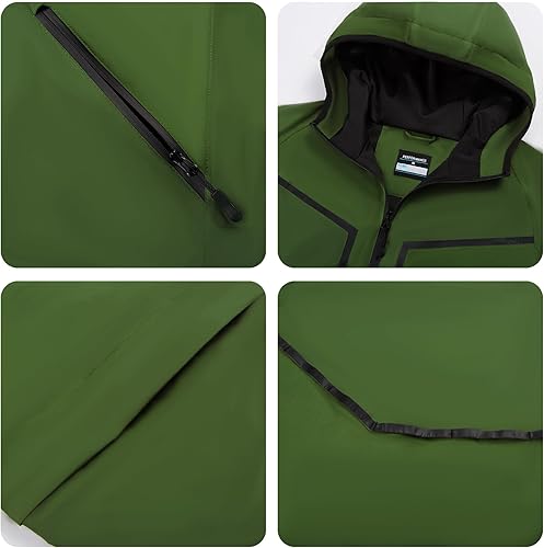 Miniatura 5 de K.E.J. Chaqueta de lluvia de golf, impermeable, trajes de lluvia para hombres, ropa de lluvia de golf, chaqueta ligera y pantalones para todos los