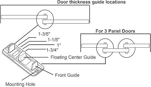 Miniatura 5 de Slide-Co 163589 kit de riel de clóset de paso apertura de 48 pulgadas rodillos de ajuste de dial acero ruedas plásticas de 78 pulgadas