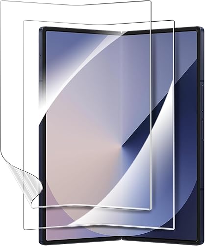 Miniatura 14 de Fotbor [Paquete de 2] Protectores de pantalla para Samsung Galaxy Z Fold 4, flexible y suave, película protectora EPU, cobertura completa