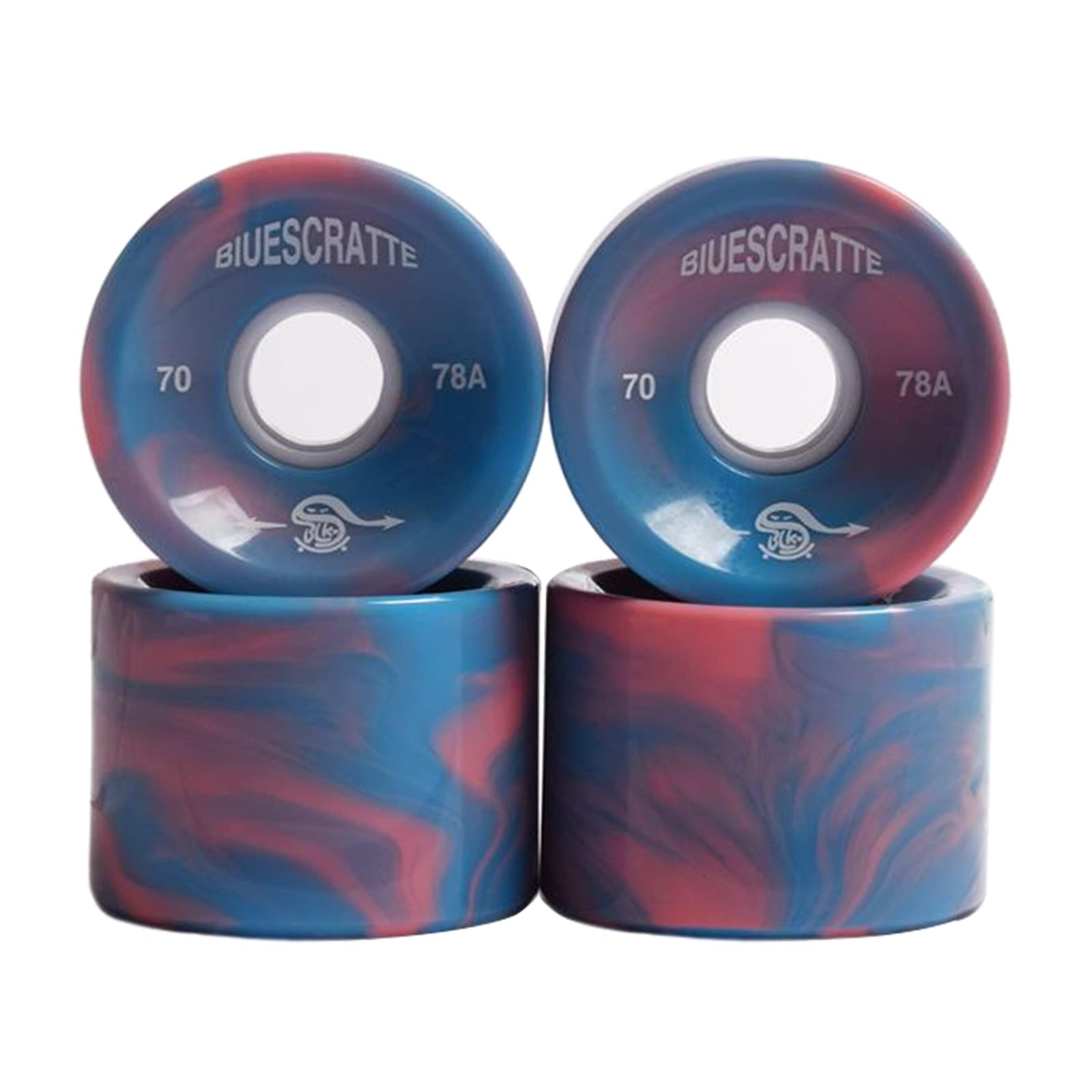 Lumineux Skateboard Roues 4 pièces/Paquet 70mm Longboard PU Roue Remplacement Planche à roulettes 78A dureté Roues croisière roulements de Roue Couverture extérieure