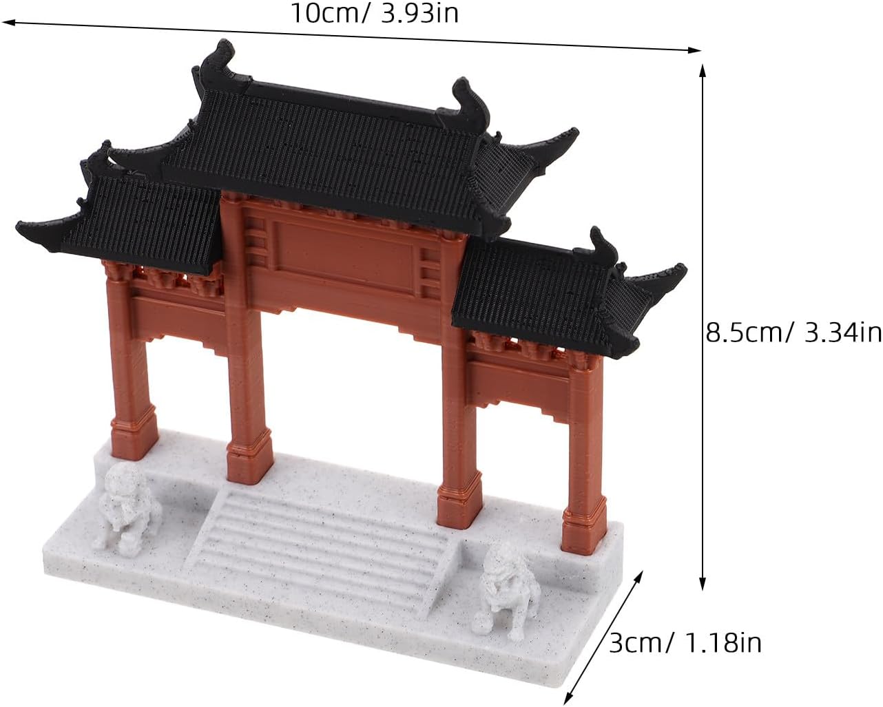 DOITOOL Miniature Ancient Architecture Gate Models Chinese Memorial Archway Statue for Aquarium Bonsai Garden Rockery Micro Landscaping Accessories