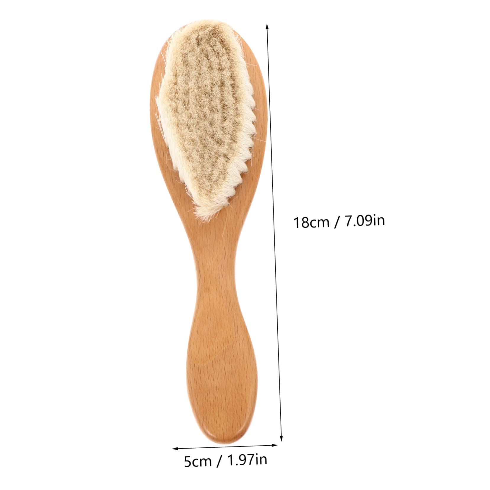 BIUDECO Children Wooden Hair Brush Kids Wool Shampoo Brush Detangler Massaging Grooming Tool