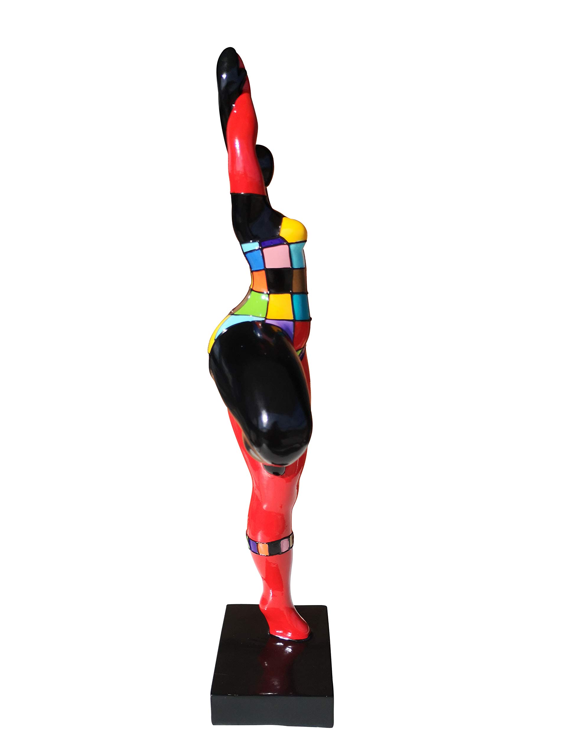 Statue femme style Nana Niki de Saint Phalle, en résine. Hauteur 28 ce