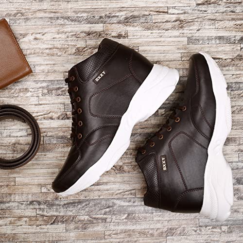 Image of YUVRATO BAXI 3 Inch Hidden Height Increasing Casual Outdoor Sneakers Boots.Height Elevator Boots