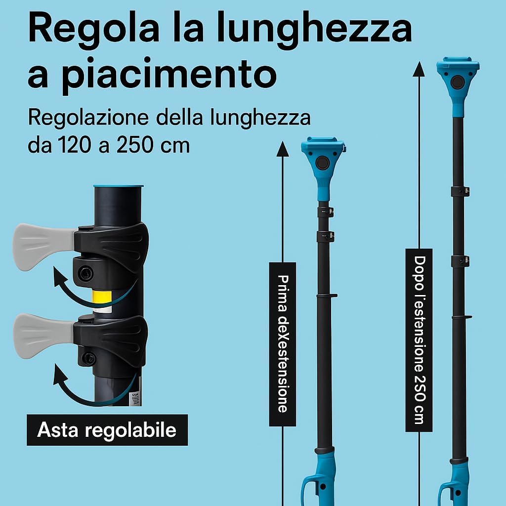 Kit Potatura Elettrico 3 in 1 con Asta Telescopica 120-250cm, Forbici, Motosega 6" a Batteria, 2 Batterie 48V, Attrezzi Giardinaggio, Cesoia, Troncarami, per Rami, Alberi, Giardino, Vigneti, Orti