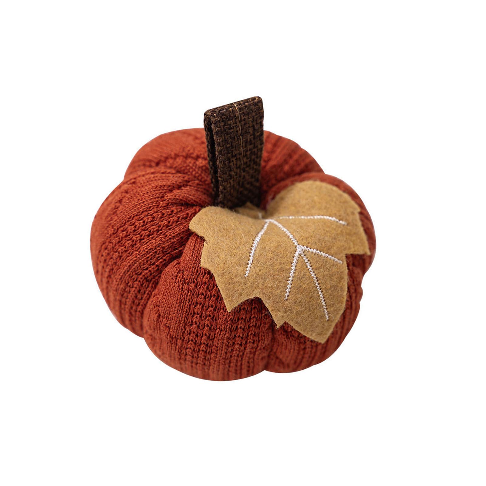 Kalttoy Fabric Pumpkin Fall Decoration Thanksgiving Harvest Ornament for Indoor Door Wall Mantel Washable Cloth Design Accessory Thanksgiving Door Hanger