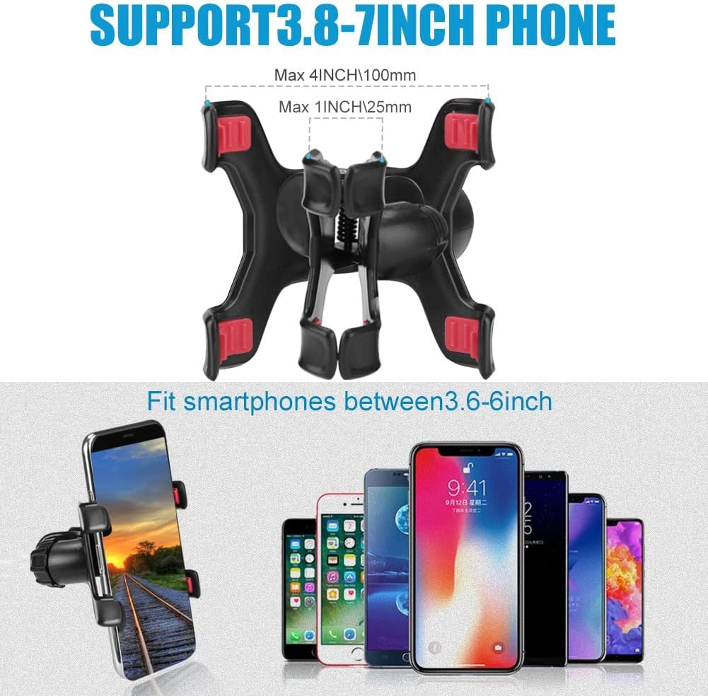 LoyaForba Car Phone Mount, Universal Phone Holder for Car Cell Phone, 360 Degrees Dashboard Desk Wall Bracket for GPS Navigation and Any Smartphone image 2