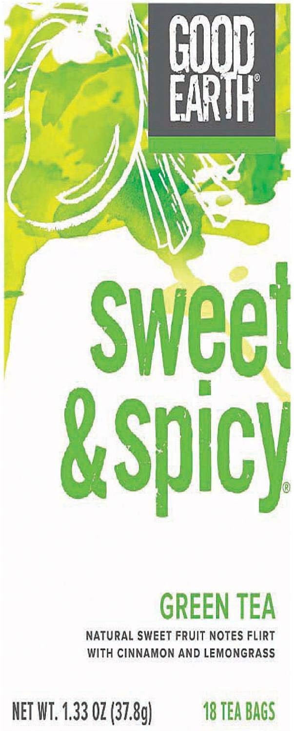 GOOD EARTH - Sweet & Spicy Green Tea - 18 Tea Bags