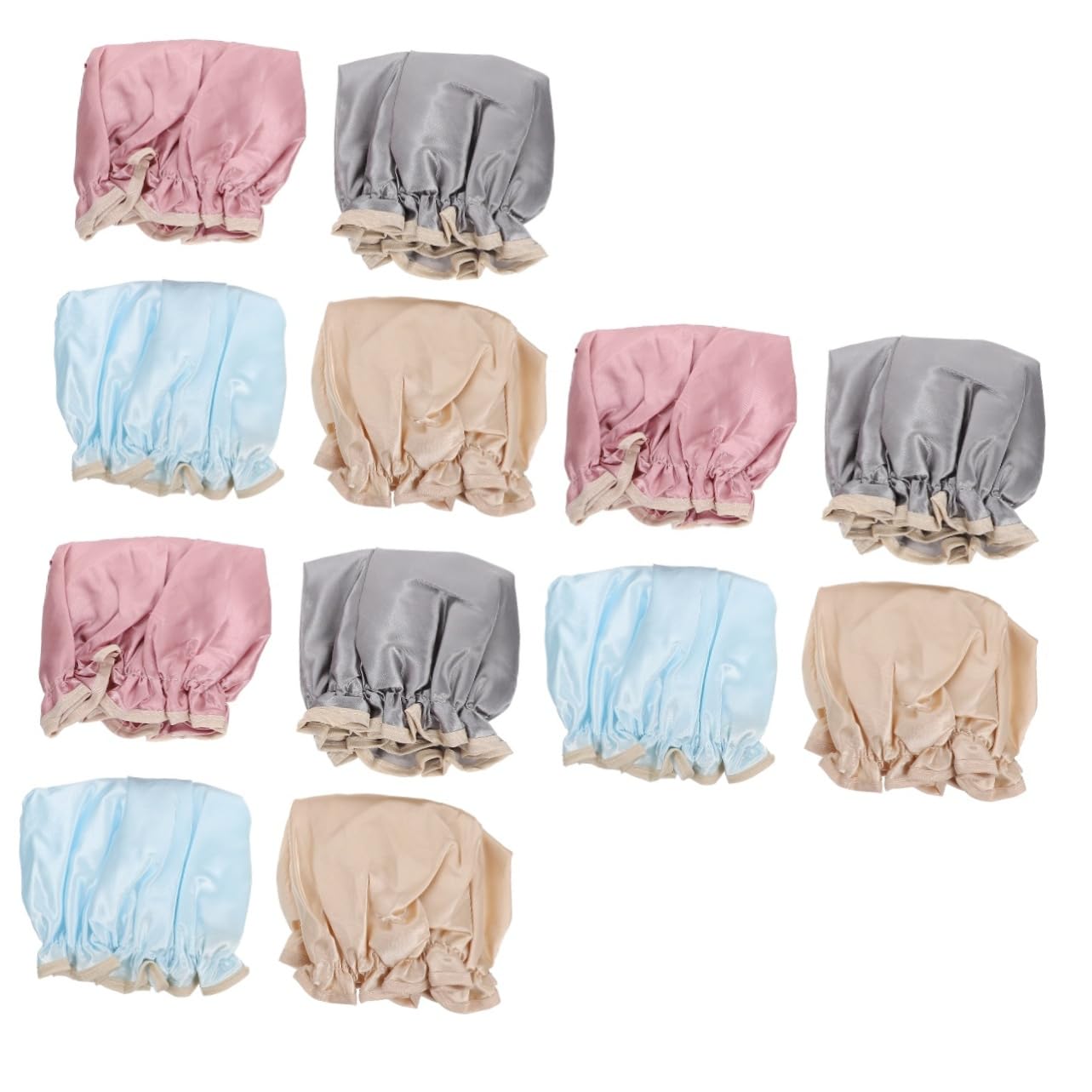 Healvian 12piezas Gorro De Doble Capa Para Mujeres Pack De Unidades Para Baño y Spa Protección Efectiva Del Cabello