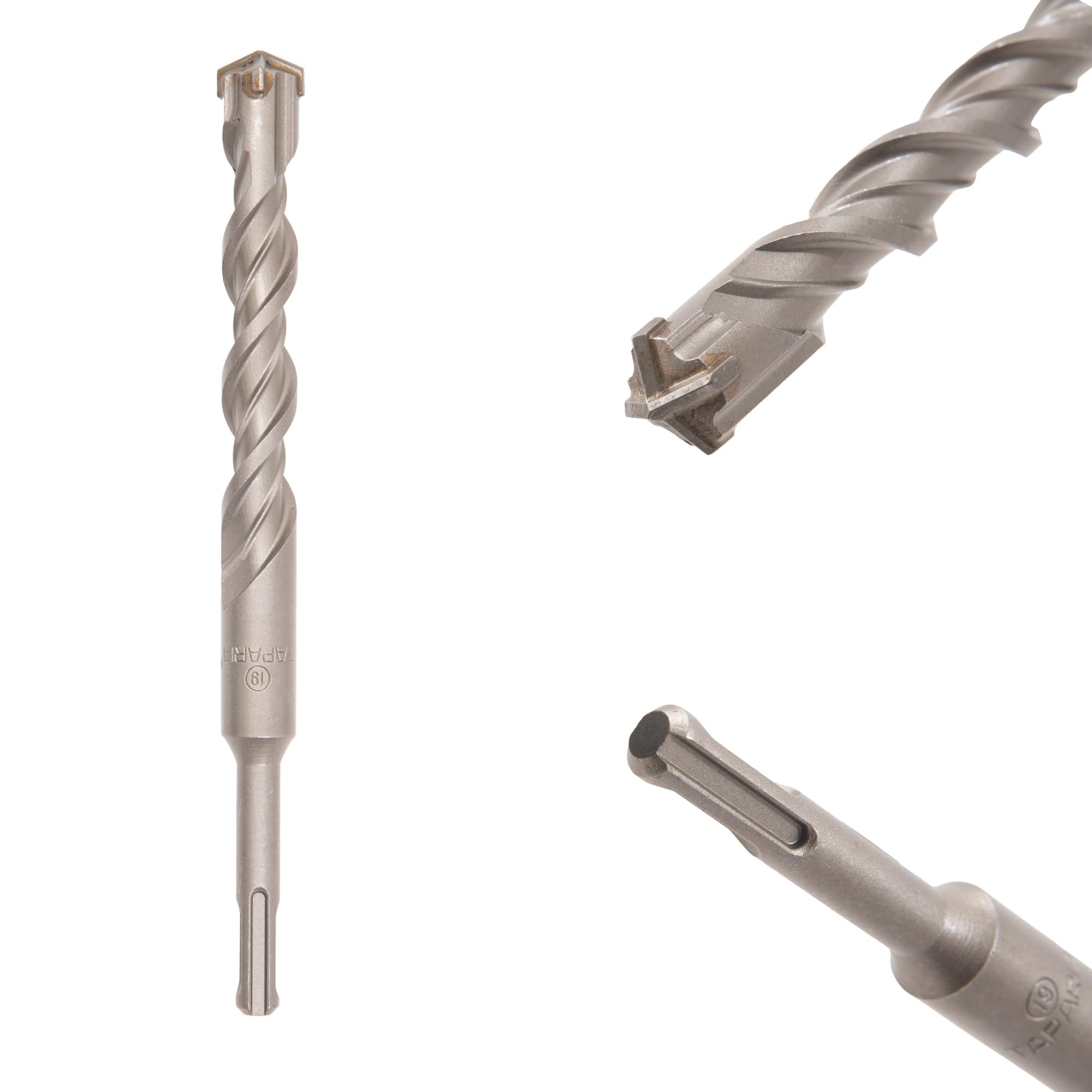 TAPARIA 19mm Cross Point Tip SDS Plus Hammer Drill Bit for Concrete/Masonry Drilling (HDC 19210, 19x150x210 mm)-Home, DIY, Professional, Construction, Brick, Wall-Drilling-image-38