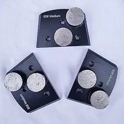 Discos de Retificação de Diamante Trapazoidal para Retificação de Piso de Concreto, Liga Média, 3 Peças, Uso Em Retificadoras de Piso Lavina E Edco (60#)