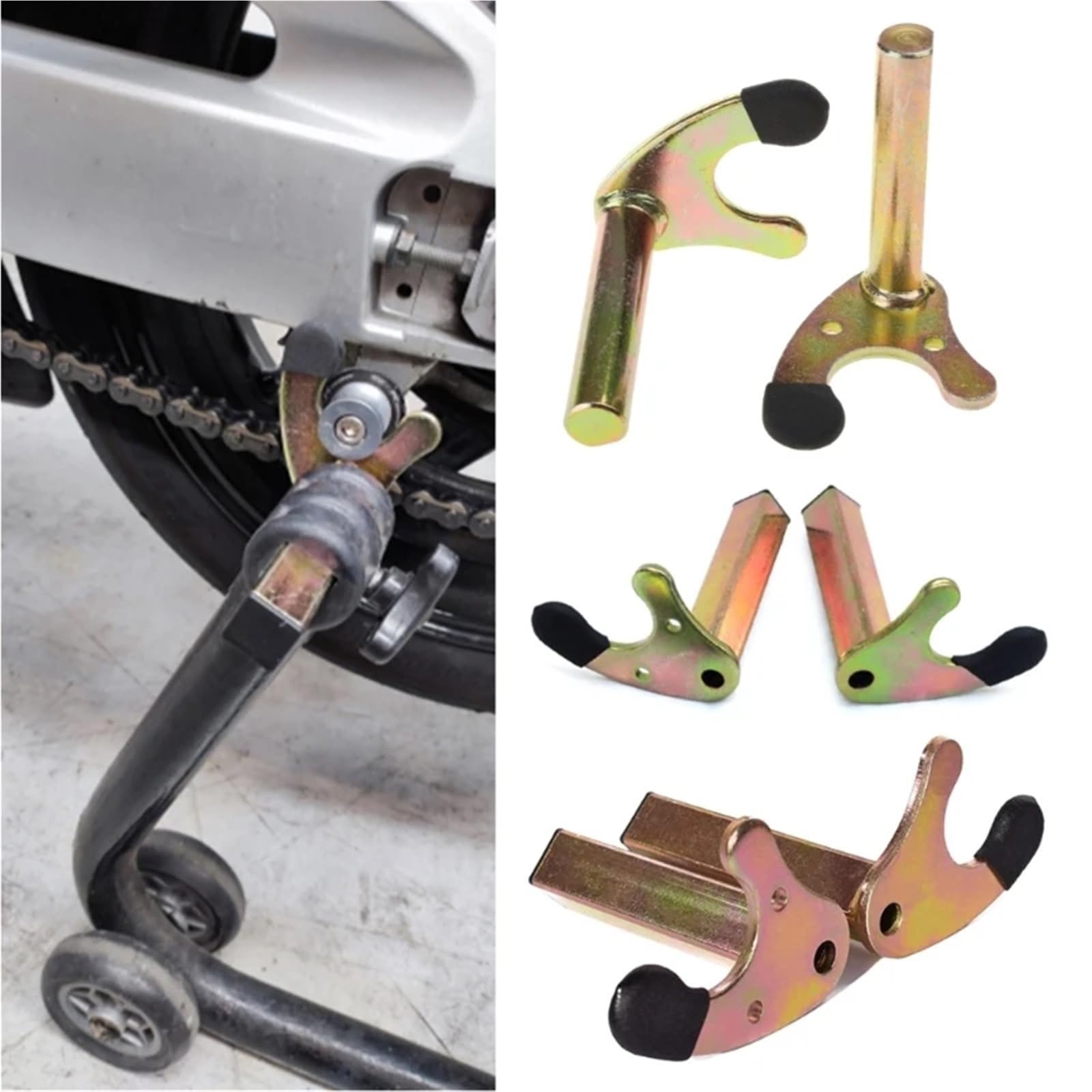 béquille centrale 1 Paire De Supports De Roue Pour Moto, Bras Oscillant, Trépied, Crochets En U/en L, Fourche, Bras Oscillant, Bobine Coulissante(N5KD3TT306058-Y-L)