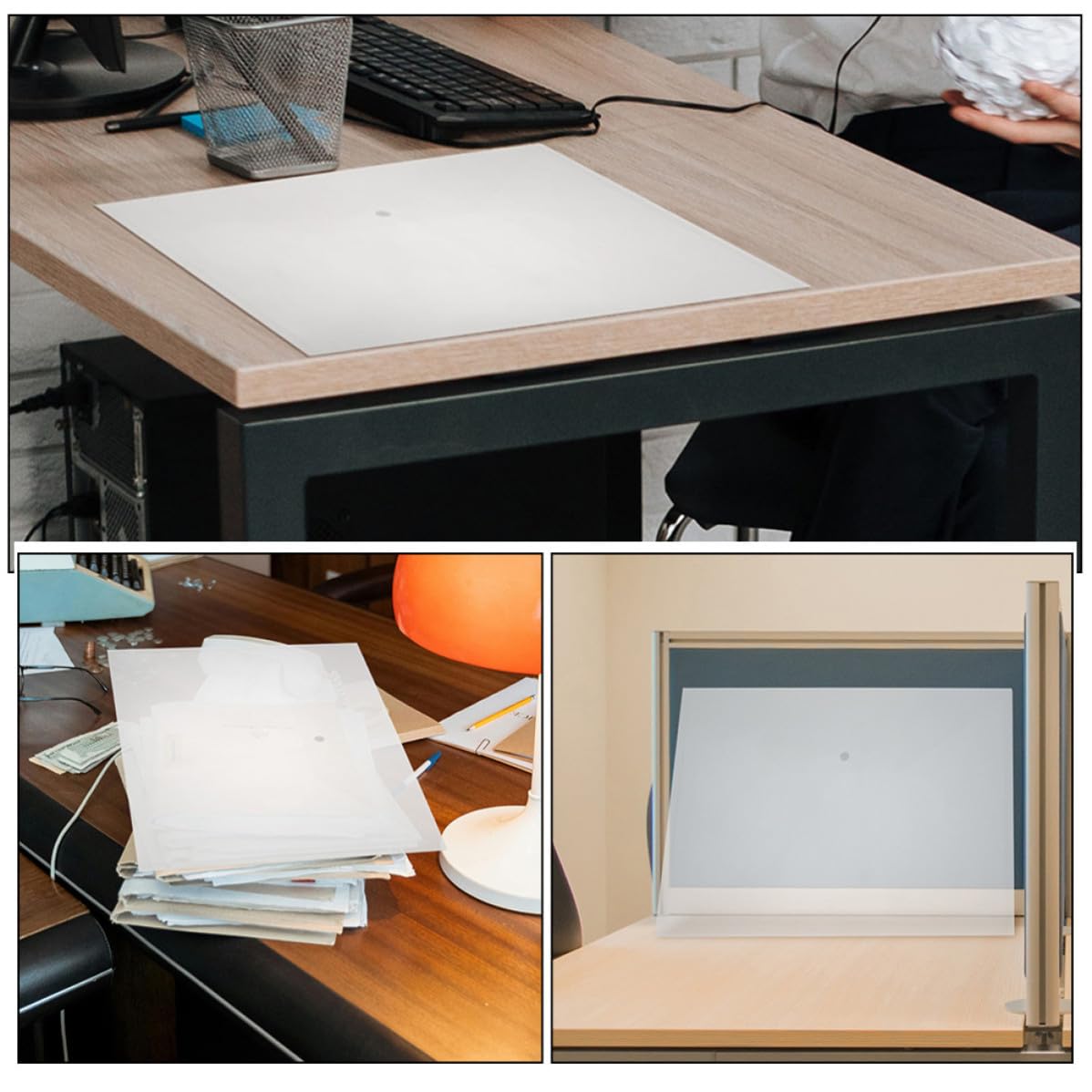 Cabilock 20 Pezzi Cartelle Trasparenti per Documenti Formato A3 Bottone, Buste in Plastica Pp Resistenti e Capacità Grande per Uso Ufficio e Casa