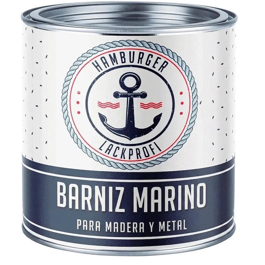 Barniz marino 2K brillante azul noche RAL 5022 azul para GFK/plástico/poliéster barniz de yate pintura náutica (1 L) Hamburger Lack-Profi