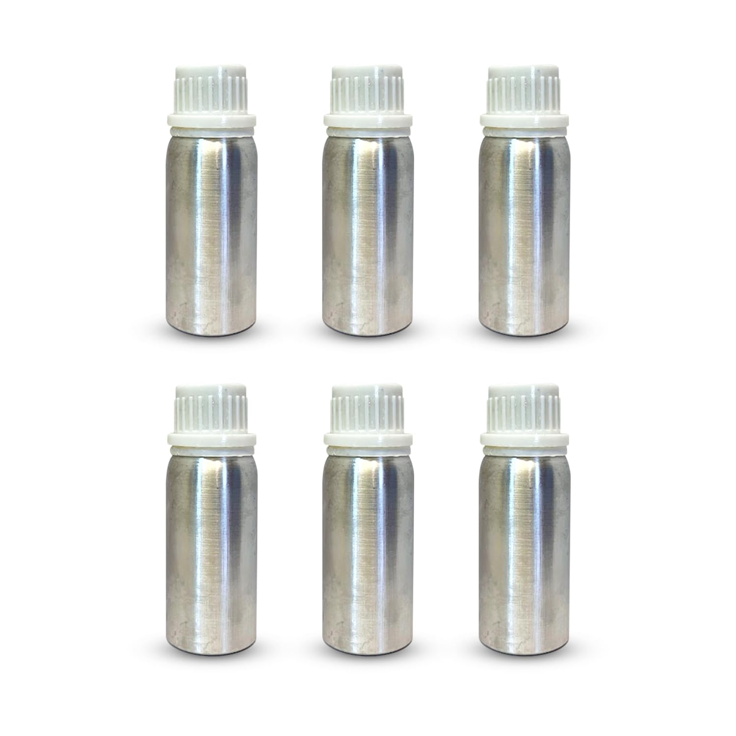 Aluminum Essential Oil Bottles with White Cap, 100ml, Set of 6-image-34