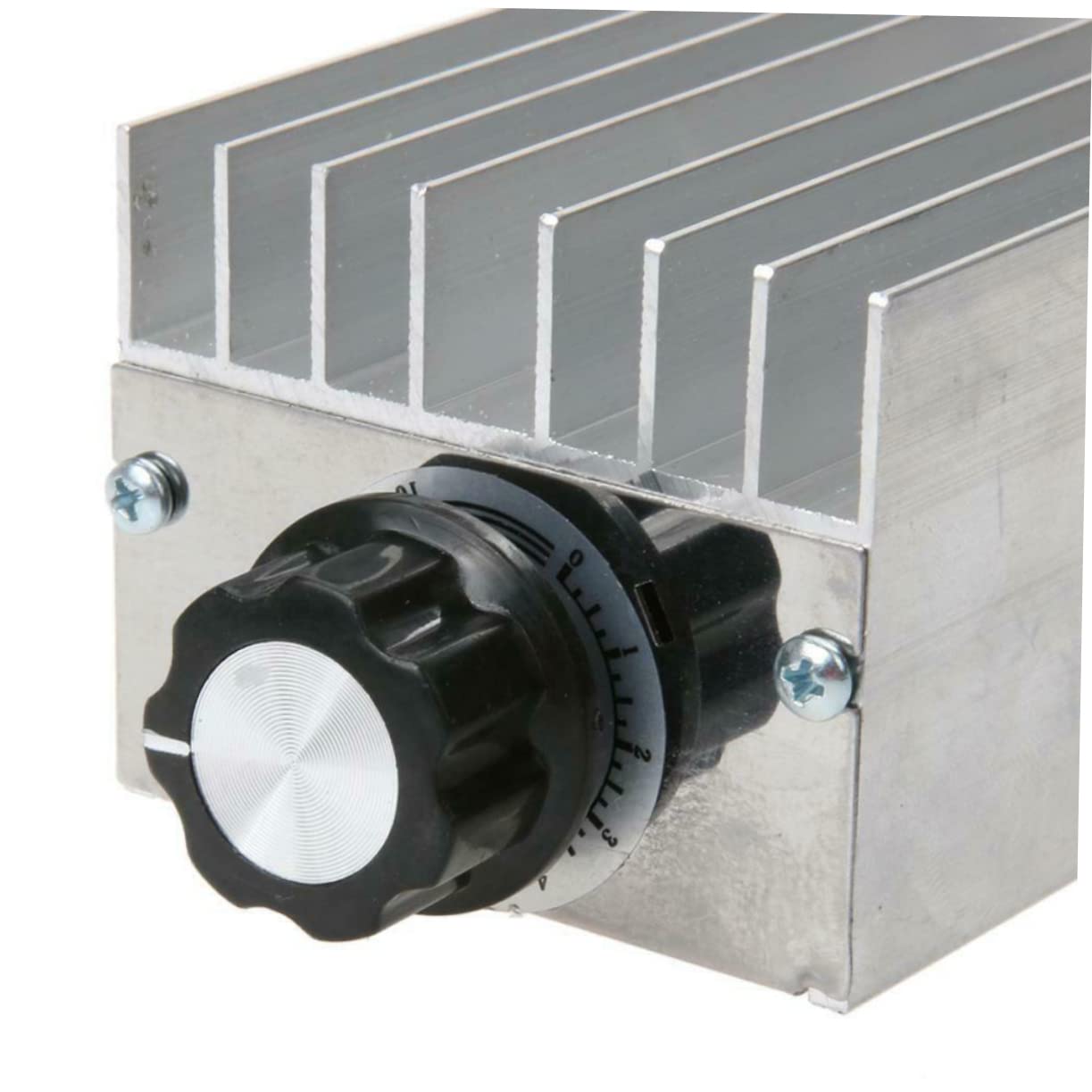 Regulador de Voltaje de 10000 W 0-220v Carcasa de Metal Claro | Control por Silicio, Metal, para Lámpara y Motor Pequeño, Ajuste de Atenuación y Temperatura