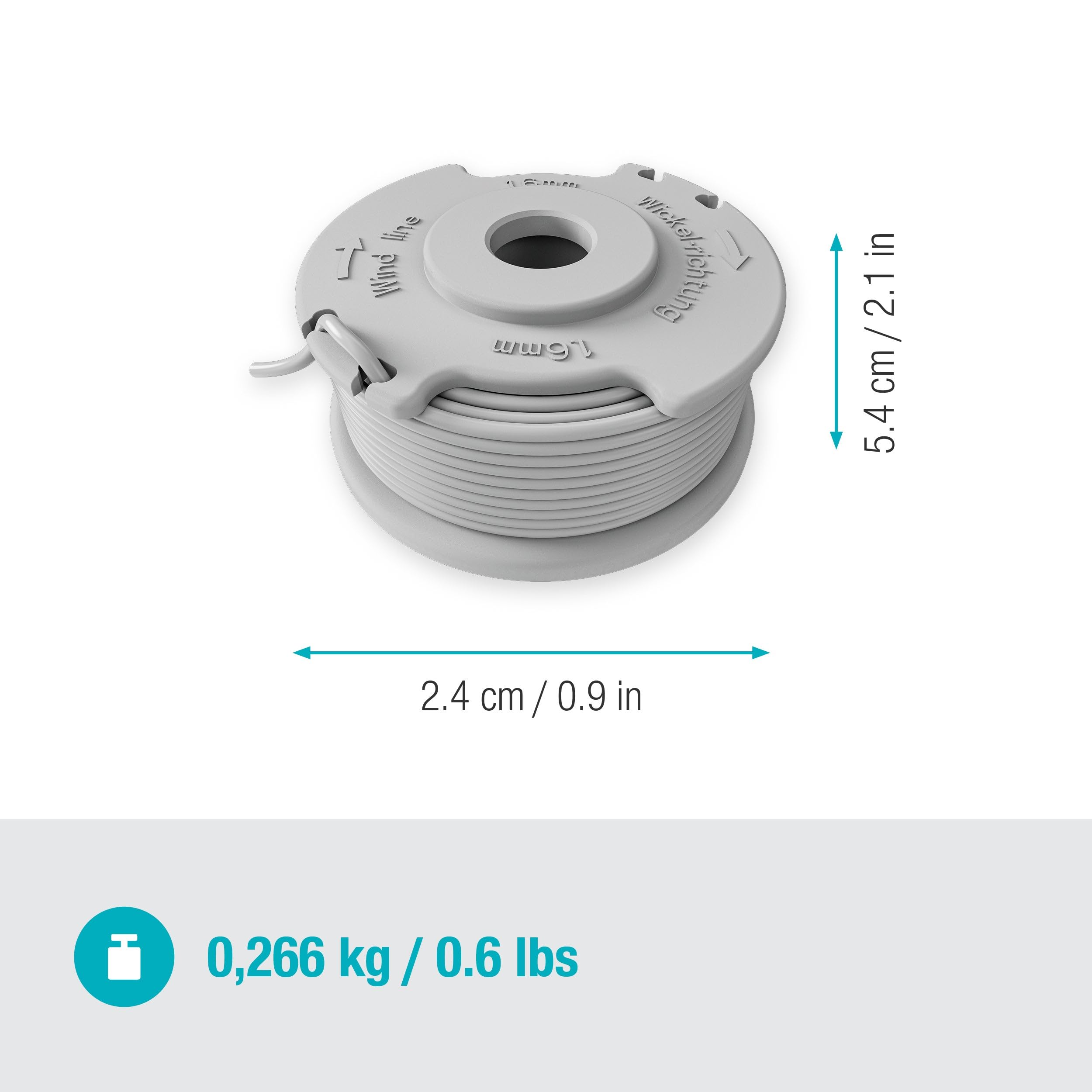 GARDENA Spool & Line Accessory 1.6 mm, Grey - Image 3