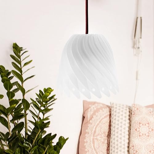 Miniatura 9 de SEWACC Pantalla de lámpara de plástico para lámpara de mesa y luz de pie, pantalla de lámpara pequeña, pantalla lavable para dormitorio, sala de