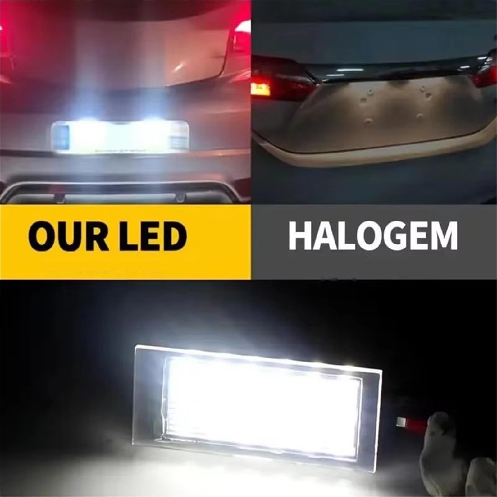 Para VW Para Golf 5 Para Touareg Para MK1 Para Tiguan 2007-2011 Para Passat 2 Piezas 12 V Luz Matrícula Automóvil LED Blanca Luces Matrícula Coche