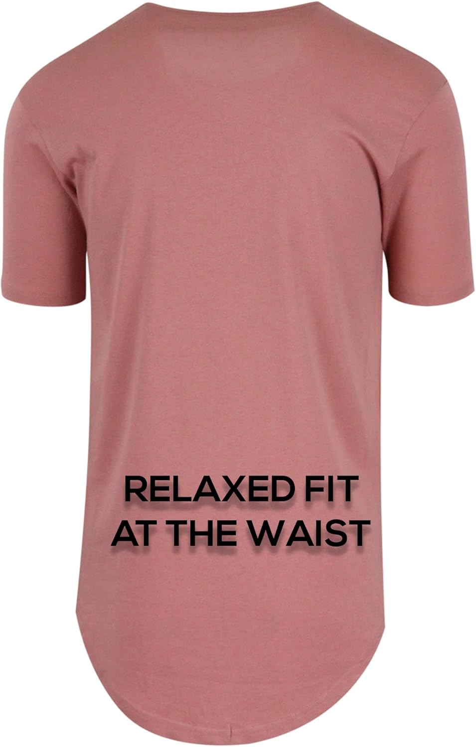 ShirtBANC Hipster Hip Hop Elong Drop Cut Mens Shirt Dance Dropcut Tshirt X-Small Cacao Shell | Dirty Rose | Shale Blue